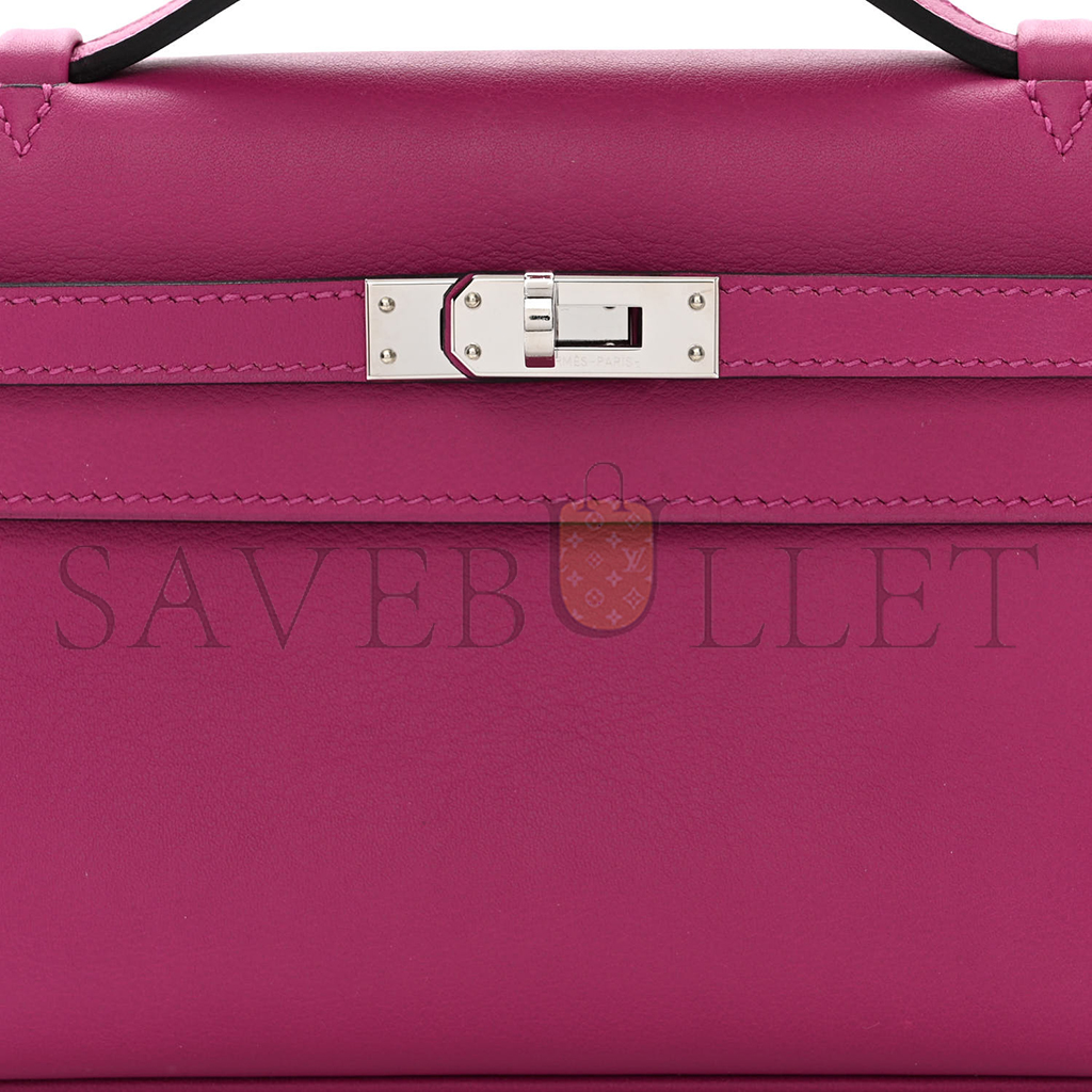 H**mes swift kelly pochette clutch rose pourpre (22*14*7cm)